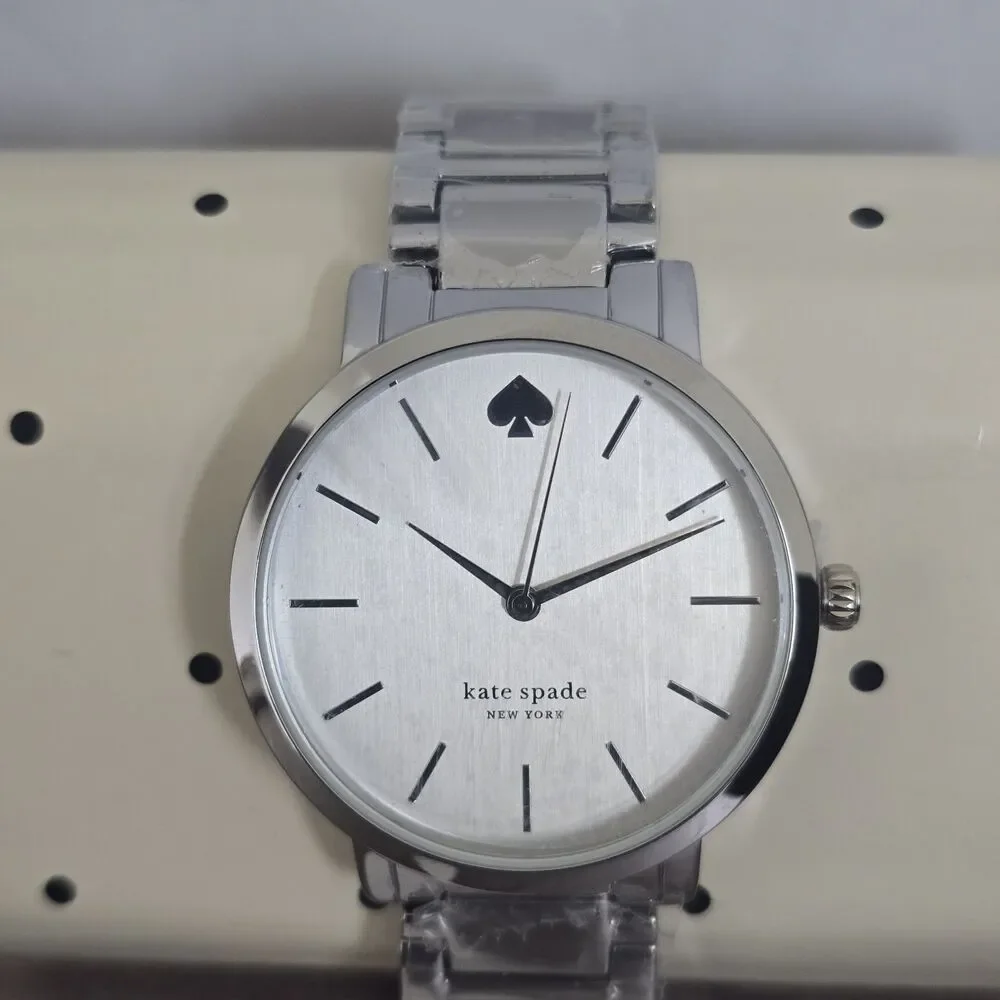 Kate Spade Gramercy Grand Three-Hand Silver Alloy Women's Watch 38mm KSW9014